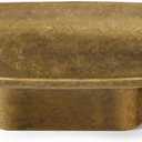 Goo-Ki 6 Pack Oval Antique Brass Cabinet Knobs Drawer Knob - 3" Full Length Single Hole Retro Bar Handle Vintage Bronze Pull Kitchen Hardware for Dresser Cupboard Wardrobe