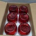 Amzcku 32oz Red Mason Jars with Lids, 6 Pack Wide Mouth Quart Canning Jar, Safe For Storage, Canning, Pickling, Preserving, Fermenting, DIY Crafts & Decor