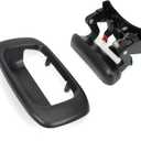 Tailgate Handle Latch and Bezel Trim with Rod Clips Replacement for 1999-2007 Chevy Chevrolet Silverado and GMC Sierra 1500 2500 3500 Replaces# 15997911, 15228539, 15228541, 15228540