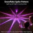 DenicMic Solar Lights Outdoor 10 Pack Waterproof Purple LED Stainless Steel Stake Outside Lights for Yard Pathway Garden Driveway Walkway Landscape Path Lighting Halloween Decorations Outdoor