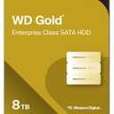 Western Digital 8TB WD Gold Enterprise Class Internal Hard Drive - 7200 RPM Class, SATA 6 Gb/s, 256 MB Cache, 3.5" - WD8005FRYZ