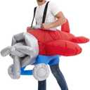 HSCTEK Inflatable Airplane Costume Teen Men Women, Blow up Flying Plane Cosplay Adult, Flight Halloween Rider Clothes Teenager