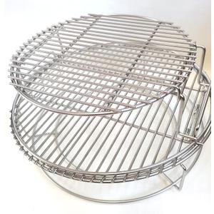 for Big Green Egg 5-Piece Upgraded Replacement Kit for Large Eggspander, Including Multi-Function Grill Rack,Conveggtor Basket, Made of Stainless Steel, Expanded Cooking System