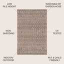 JONATHAN Y Moroccan Geometric Indoor Outdoor Area Rug 8X10 Natural/Black, Ourika Textured Weave for Backyard, Patio, Porch, Easy-Cleaning, High Traffic, Pet-Friendly, Non-Shedding (SMB108D-8)