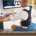 Selbite Posture Corrector for Men and Women - Back Brace for Upper and Lower Body Support - Adjustable Straightener with Pain Relief and Muscle Memory (Large) (Black)