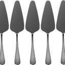 5x Cake Server Pie Holder Transfer Triangular Spade Spatula for Pizza Cake Baking (Black Polished)
