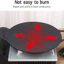 Korean Grill Pan Nonstick Round Griddle Pan Double Handle Korean BBQ Grill Plate for Gas Stove Top Outdoor Barbecue (36cm)