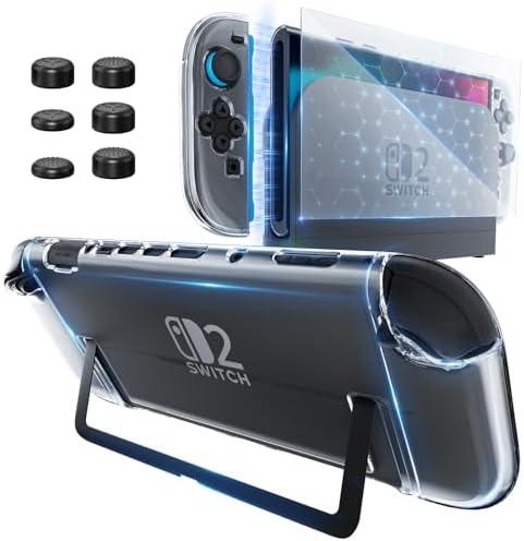 HEYSTOP Nintendo Switch 2 Case-Compatible with Nintendo Switch 2 Console and Joy-Con Controller with Screen Protector and Thumb Grips-Shock Absorption and AntiScratch Dockable