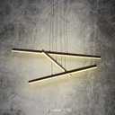 Artop 47" Linear Pendant Light 20W Minimalist Hanging LED Island Chandelier Light Fixture for Kitchen Island Dinning Room Commercial Office Matte Black