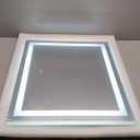 22x20 Inch Lighted Vanity Mirror, 3-Mode Touch Dimming LED Lighting, Large Makeup Mirror for Dressing Room, Tabletop or Wall-Mounted, White