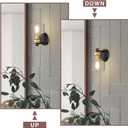zeyu 1-Light Bathroom Sconces Wall Lighting, Modern Vanity Wall Lamp, Black and Gold Finish with Clear Glass Shade, ZG33B BK+BG