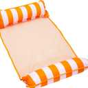 Aqua 4-in-1 Monterey Hammock Pool Float & Water Hammocks  2-3-4 Multipacks  Multiple Colors/Styles  for Adults and Kids Floating (Orange)