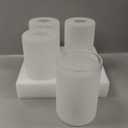 4 Pack White Linen Frosted Glass Lamp Shade Covers, 5.9in Height, 3.9in Diameter, 1.65in Fitter, Cylinder Light Fixture Lampshade, Glass Shade Replacement Globe for Chandelier Wall Sconce