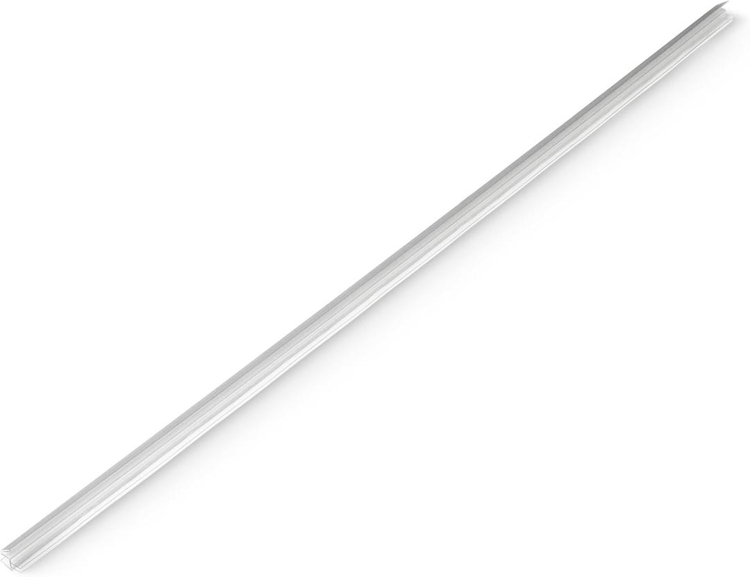 Amazon Basics Shower Door Bottom Seal Drip Rail for 3/8" Thick Glass, Clear Durable PVC, Directs Water Back, 38.7 inches Length