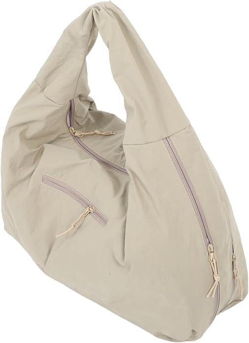 Solid Color Casual Shoulder Bag for Women Lightweight Shopping Tote Large Capacity Versatile Handbag for Camping and Everyday Use Stylish and Comfortable Design