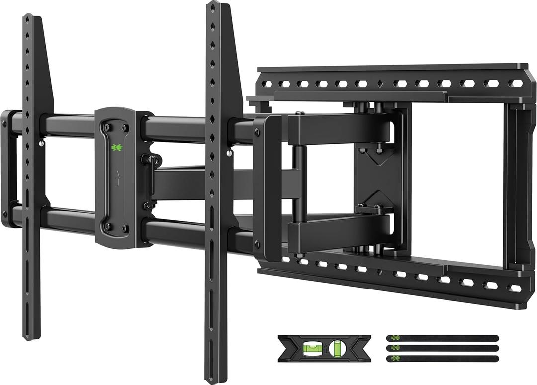 USX MOUNT Heavy Duty for 37-90 inch Large Full Motion TV Wall Mount, Up to 150lbs & 24" Wood Studs, Wall Mount TV Bracket with Smooth Swivel, Tilt, Extension, Max VESA 600x400mm