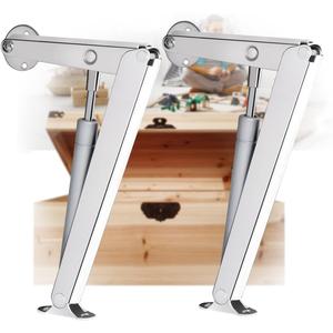 100N Heavy Duty Soft Close Lid Support Hinge, Chest Hinge Heavy Lid Hinges for Wooden Box Trunk, Toy Box Hinges Soft Close Safety Slow Lowering 45lbs/2pcs (Hingex)
