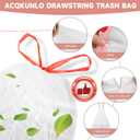 6 Gallon Trash Bags Drawstring - White Medium Kitchen Garbage Bags Plastic Unscented 60 Count 22.5 Liter Recycling Office Bathroom Waste Basket Liners Strong Thick Bulk Magesh