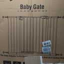 keny 29"-42.5" Baby Gate for Stairs, Auto Close Safety Dog Gate, Pressure Mounted Easy Walk Through Pet Gate for Doorways, Durable Stair Gate, 30" Tall, White