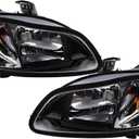 Halogen Headlight Assembly Compatible with M-2 M2 2002-2018 Pair | A06-51039-002 A06-51039-000 A06-35853-000 A06-75732-004 Black Headlamps with All Bulbs Included Left Right