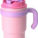 Fimibuke Kids Insulated Tumbler with Handle & Straw - 16oz Leak Proof Toddler Tumbler with Sip/Swig 2-in-1 Lid, BPA FREE 18/8 Stainless Steel Kids Water Bottle Drinking Cups Travel Mugs for Boys Girls