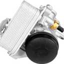 11428642289 Oil Cooler Filter Housing Assembly with Engine Oil Cooler Compatible with BMW 335i 2011-2015, 535i 2010-2016, X1 2013-2015, X3 2011-2017, 2.0L 3.0L 4.4L w/Oil Pressure Sensor 12617592532