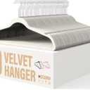 YSSOA Velvet Hangers 70 Pack, Non-Slip Clothes Hangers with Shoulder Notches, 360 Swivel Hooks, Heavy Duty Standard Hanger for Closet Space Saving, White