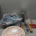 Enameled Cast Iron Dutch Oven Pot with Lid, Incl. Sourdough Bread Baking Supplies Like Banneton Bread Proofing Basket, Starter Jar, Scoring Tool Lame, 5QT Dutch Oven for Bread Baking, Oven Safe up to 500F (Green)