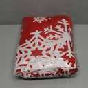 CAROMIO Christmas Curtains for Living Room 2 Panel Sets, Red Velvet Window Curtains 84 Inches Long, Floral Snowflake Decoration Curtain, Thermal Insulated Room Darkening Curtain, 52 x 84 Inches