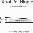 Cardinal 3 Ring Binders, 1.5 Inch, Round Rings, Holds 350 Sheets, ClearVue Presentation View, Non-Stick, Assorted Bright Colors, 6 Pack (79557)