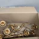 9-Arm Floor Candelabra, Adjustable Bronze Candle Holder