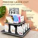 3 Tier Display Stands for Vendor Events, Display Stand Portable for Shop Retail, Display Shelves for Vendors, Candles, Glasses, Glass Jars, Crafts, Jewellery, Black Farmers Market Stand (Corner)