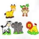 Party Spin Safari Animals Foam Cutouts Decor, Pair of 5, Large