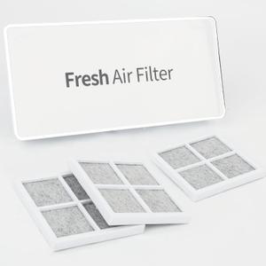 MCR66849208 Refrigerator Air Filter Cover with 3pcs LT120F Refrigerator Air Filter, Compatible with LMRS28596D, LMRS28596S, LMRS28626D, Replacement MCR66849219, MCK703881, ACW75477501