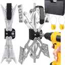 X-Shaped RV Stabilizer Wheel Chock (Allow Drill Adjust) Dual Axel RV Travel Trailer Camper Tire While Camping -2 Pack