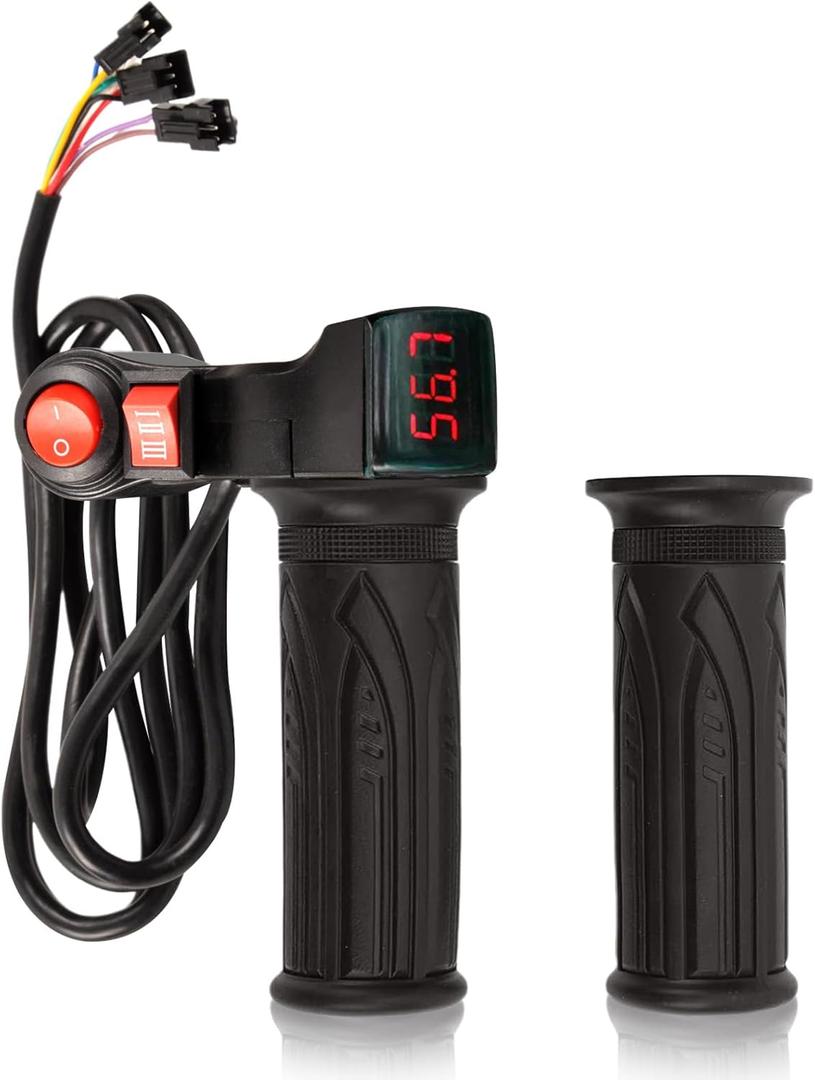 Electric Bike Throttle Grip, 12-72V Three Speed E-Scooter Tricycle Motor With Forward and Reverse Accelerator for Electric Motorcycle