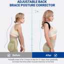 2PCS Posture Corrector for Women & Men - Adjustable Upper Back Brace Straightener Suitable for Lumbar, Shoulder, Neck, Scoliosis, Providing Comfortable Elastic Support and Pain Relief