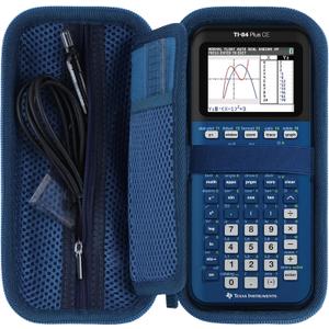 Hard Case Replacement for Texas Instruments TI-84 Plus CE/TI-84 Plus/TI-Nspire CX II CAS/TI-Nspire CX II/TI-83 Plus/TI-89 Titanium/TI-85 / TI-86 Color Graphing Calculator (Deep Blue Case)