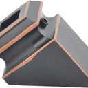 Myard Pitch Angled Slant Shoes with Screw Furniture for 1/2 Inches Square Iron Stair Deck Balusters, 44 Inches 10-Pack (Satin Black + Oil-Rubbed Copper)