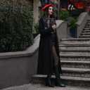 3 x DarkCom Black Fleece Lined High Waisted Winter Warm Thermal Tights for Women (Small-Medium)