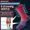 Anlisim Merino Wool Hiking Socks for Women Thermal Winter Warm Boot Work Cushion Socks 5 Pairs (Medium, Tie-dye)