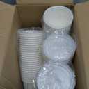 ECOLipak 100 Count 12 oz Compostable Paper Coffee Cups, Biodegradable Disposable Coffee Cups with CPLA Lid, Eco-friendly Hot Drinking Cups for Party, Picnic, Travel, and Events