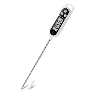 Digital Instant Read Meat Thermometer Kitchen Cooking Food Candy Thermometer for Oil Deep Fry BBQ Grill Smoker Thermometer by AikTryee (White-TP)