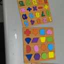 2 Pack Wooden Puzzles, Toddlers Alphabet Number Puzzles, ABC Learning Toys for Kids Ages 3-5, Preschool Learning Activities Gift Set for Boys & Girls