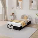 Tyndall 10 Inch Box Spring Twin Size, High Profile Metal Twin Bed Base