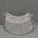 ELYKEN 13 Inch Small Christmas Tree Collar, White Woven Xmas Tree Skirt for Artificial Trees, Rustic Farmhouse Wicker Tree Base Cover with Cord Cut-Out for mini Pencil Silm Trees Xmas Decor (Cream Cotton Rope)