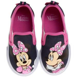 Disney Minnie Mouse, Elsa Frozen, Snow White Princess Shoes for Girls Toddler Kids Character Loafer Low top Slip-on Casual Tennis Canvas Sneakers,size 10 toddler