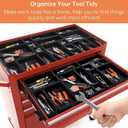 45 Pack Tool Box Organizer Tray Divider, Toolbox Desk Drawer Organizer,Garage Organization Storage for Rolling Tool Chest Cart Cabinet Workbench Workshop Small Parts Widget Tool Organizer Black