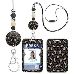 Teacher Lanyard for ID Badge Card, Cute Buttyfly Believe Women Beaded Breakaway Neck Lanyards Name Tag Badges Holder Aesthetic Work Keys Accessories