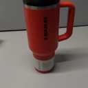 STANLEY Quencher ProTour Flip Straw Tumbler with Leakproof Lid 40oz | Built-In Straw & Handle | Cupholder Compatible for Travel | Insulated Stainless Steel Cup | BPA-Free | Chili Black